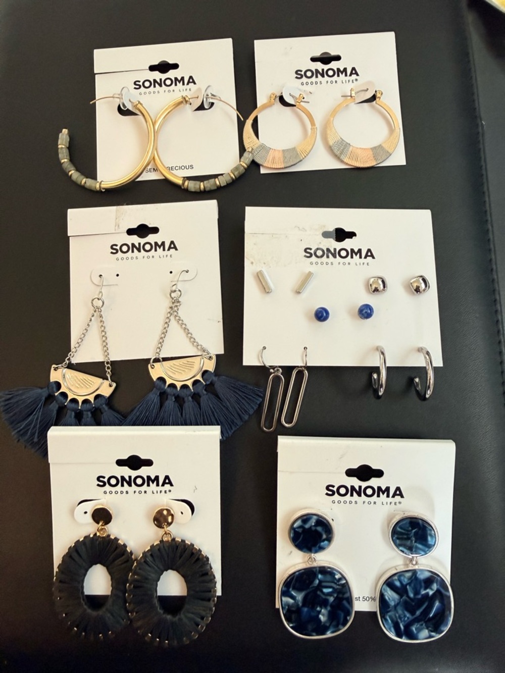 New 10 pairs of Sonoma statement earrings